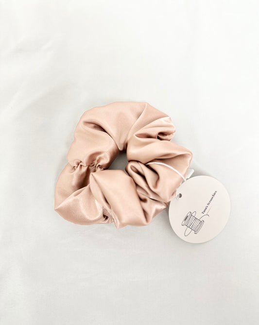 Blush Pink Satin Scrunchie